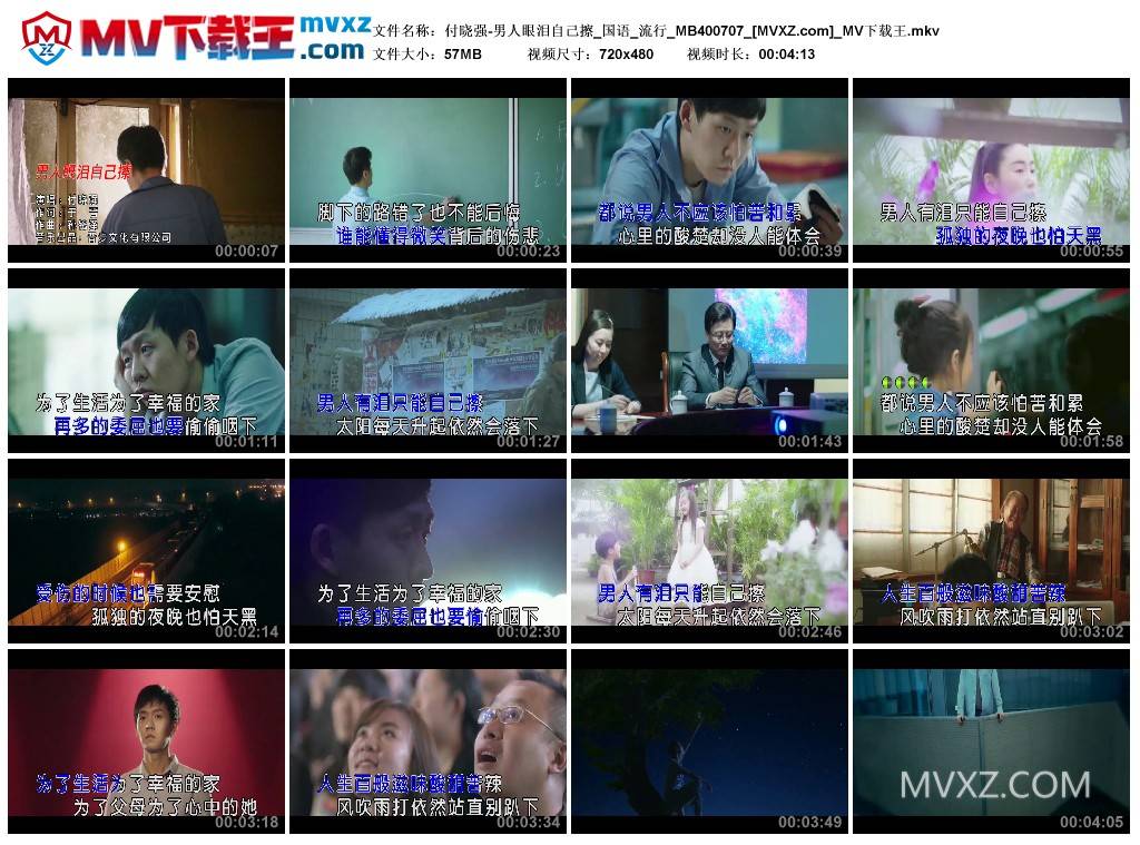 付晓强-男人眼泪自己擦_国语_流行_MB400707